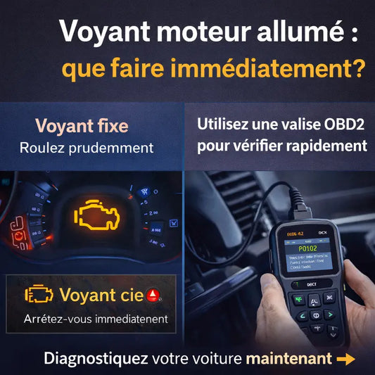Voyant moteur allumé : que faire immédiatement ? (Guide 2026)
