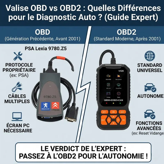 Valise OBD vs OBD2 : quelles différences pour le diagnostic auto ?