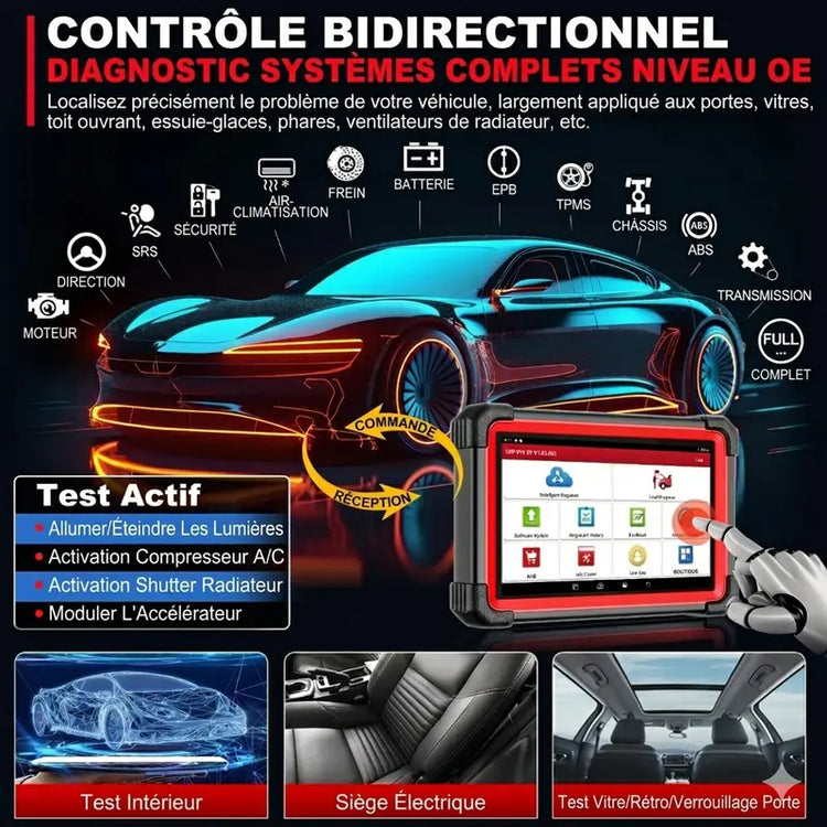 diagnostic auto OBD2 voiture valise scanner lecteur OBD2 multi marques