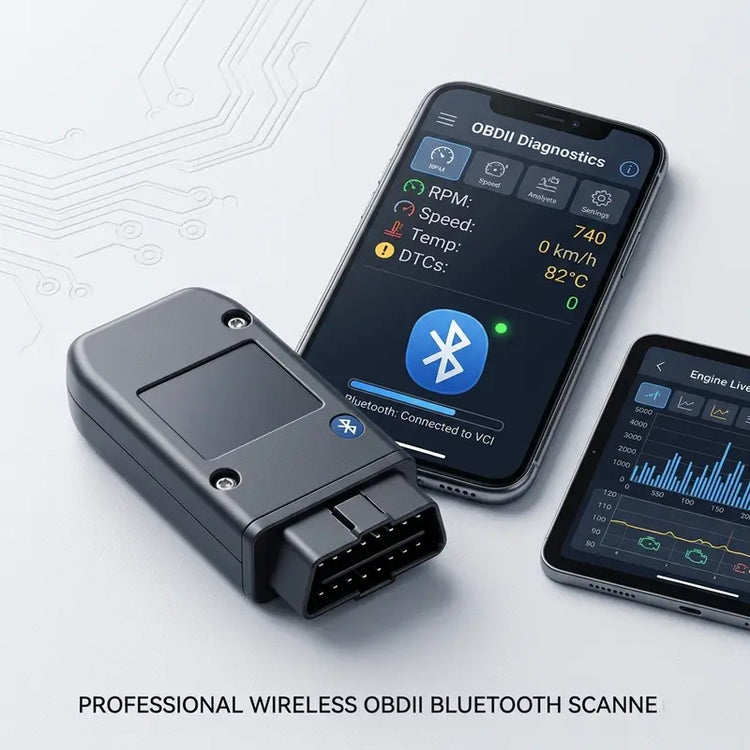 Scanner OBD2 Bluetooth pour diagnostic moteur automobile via smartphone