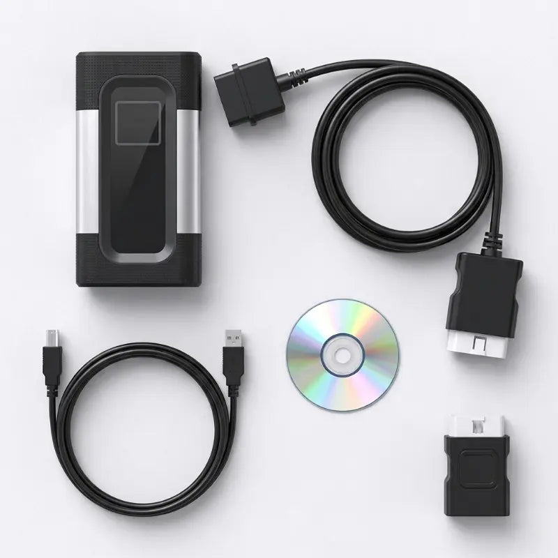 Accessoires valise diagnostic OBD2 avec cable USB et adaptateurs voiture