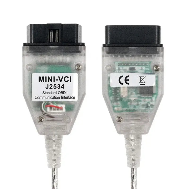Interface diagnostic Mini VCI J2534 OBD2 compatible diagnostic automobile avec connecteur USB transparent et certification CE