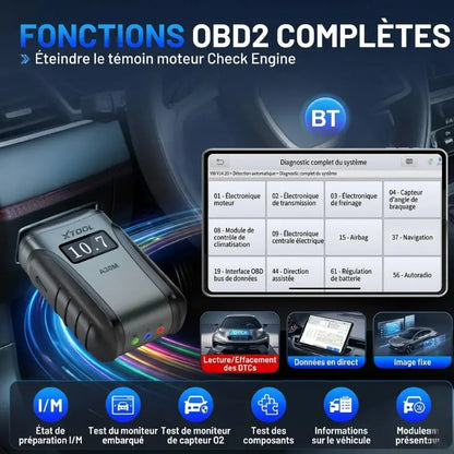 Scanner OBD2 A30D Diagnostic Auto Bluetooth Multi-Systèmes
